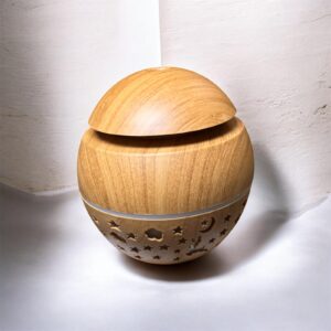 Difusor Aroma Redondo Apariencia Madera Humidificador