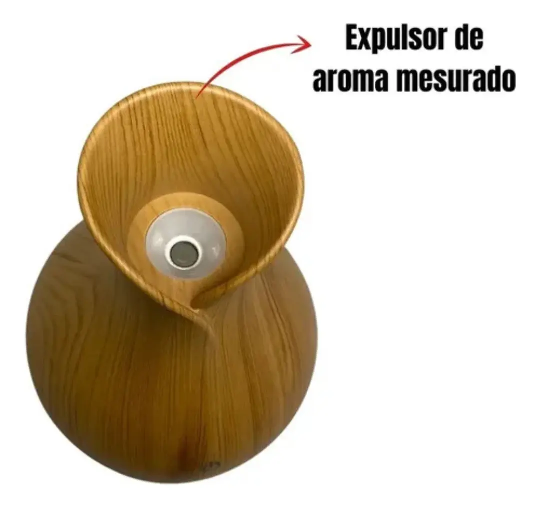 Humidificador Difusor Aromas 130ml Aromatizador Luces Led Color Café - Imagen 3