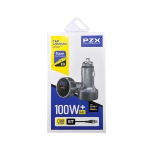 Cargador De Carro Pzx C968 100w Max Con 3 Puertos Usb