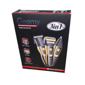 Máquina Cortapelo Inalámbrica Geemy GM-595 Negro Dorado Afeitadora Recargable