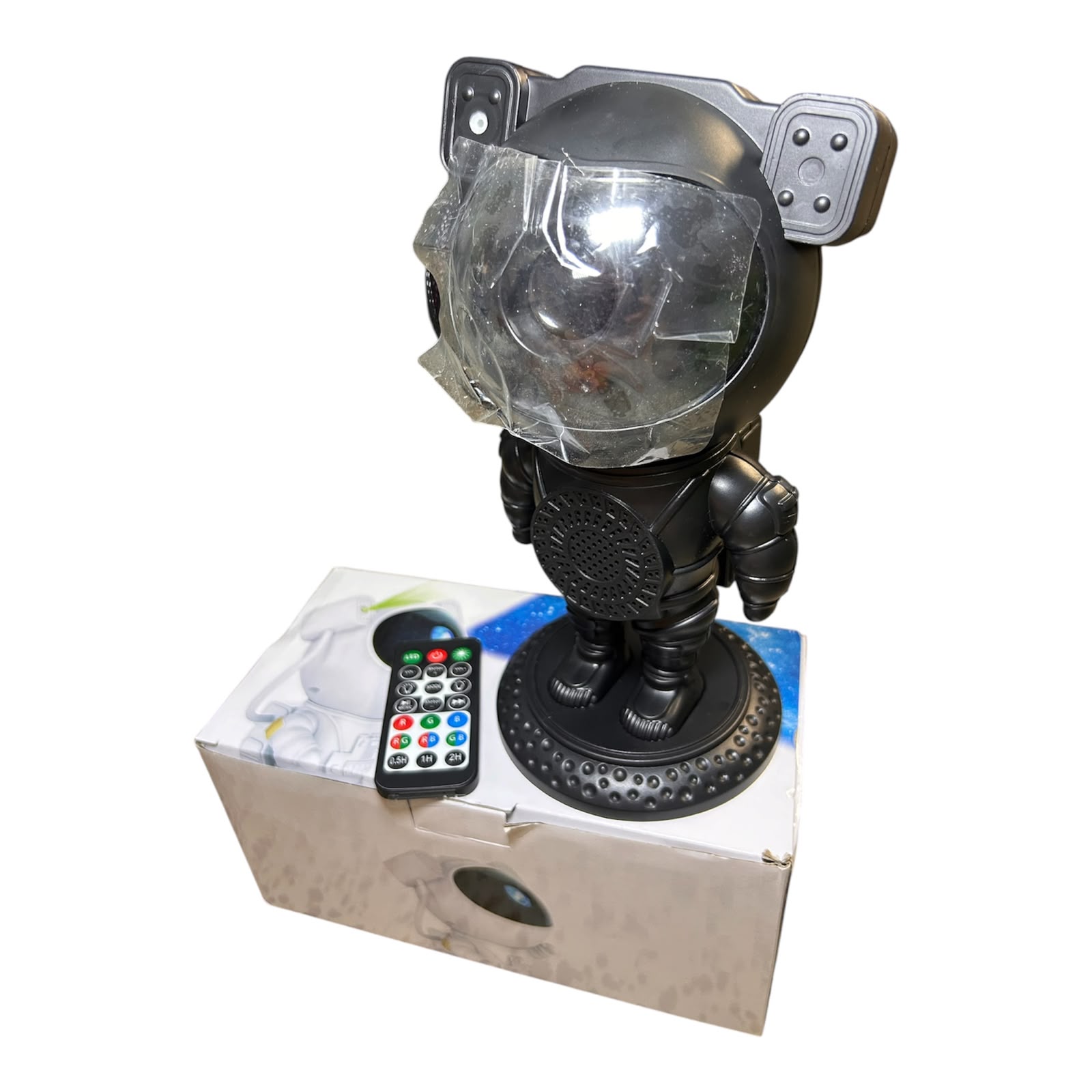 Parlante Bluetooth Proyector De Galaxia Astronauta Negro - Imagen 2
